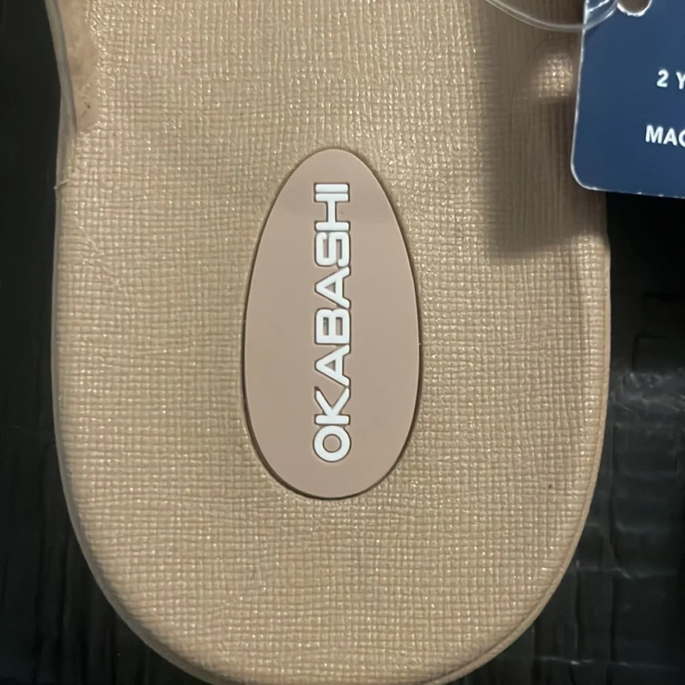 Okabashi tan sandals NWT size women's Lg 9.5-10.5 - Picture 2 of 5